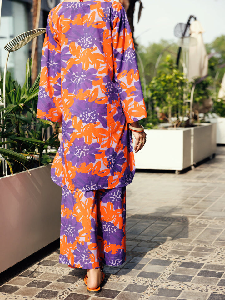 Lawn Purple Stitched Suit - Almirah