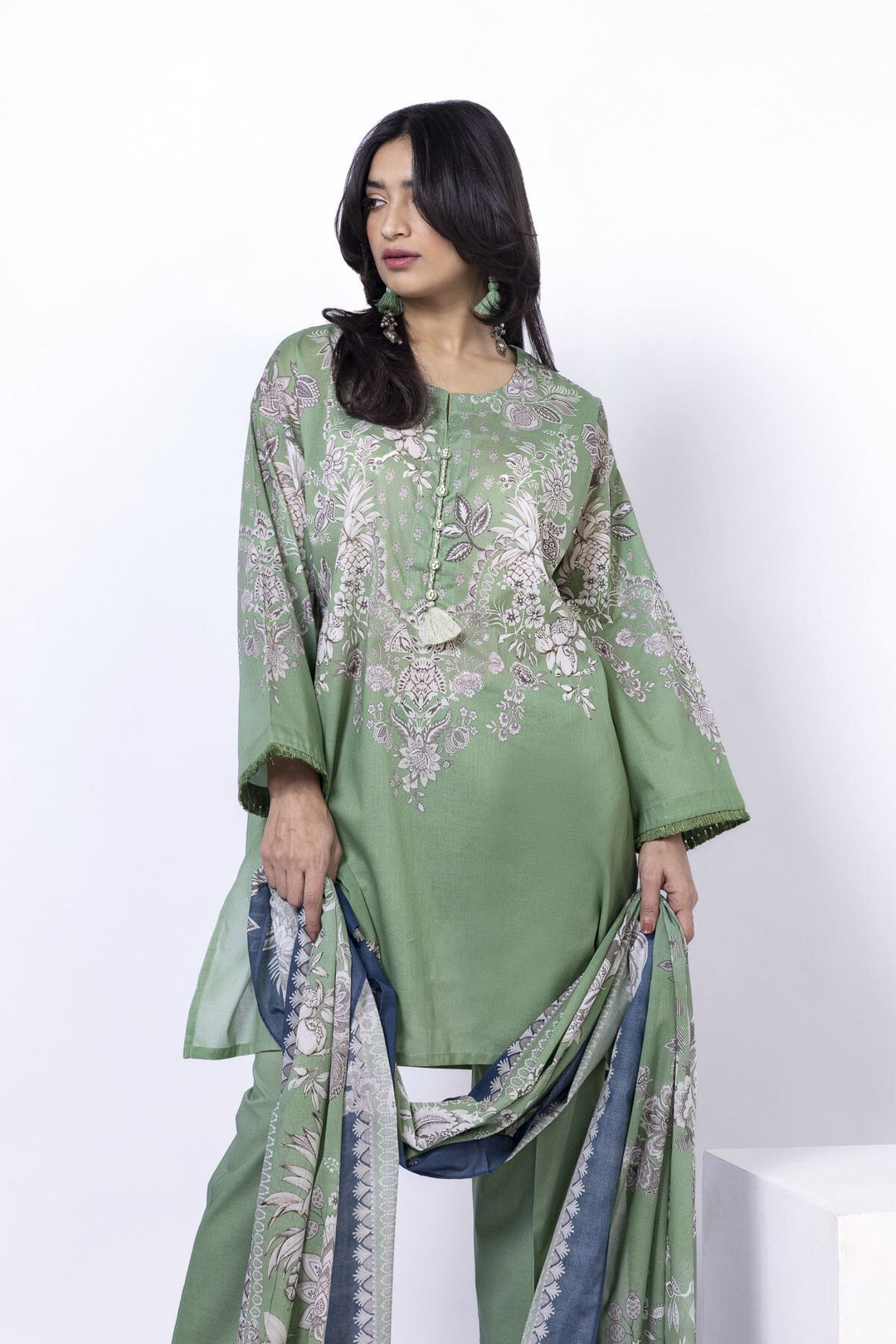 Lawn Green Unstitched Suit - Khaadi
