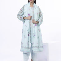 Lawn White Unstitched Suit - Khaadi