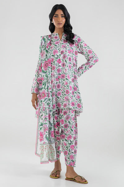 Linen Multi Stitched Suit - Sana Safinaz