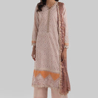Lawn Light Pink Stitched Suit - Sana Safinaz