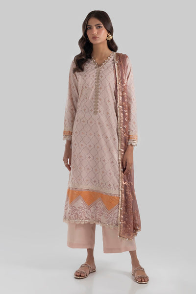 Lawn Light Pink Stitched Suit - Sana Safinaz