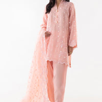 Brochia Pink Stitched Suit - Sana Safinaz