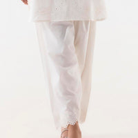 Lawn White Trouser - Sana Safinaz