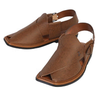 Plain Brown Peshawari Chappal - J. Junaid Jamshed
