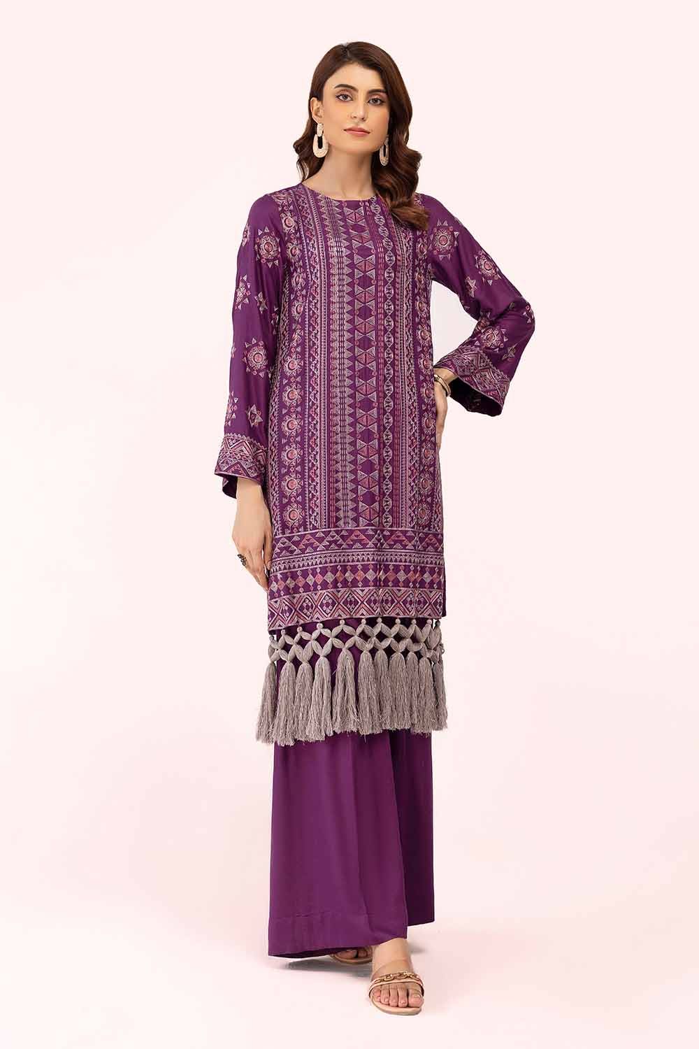 Cotail Purple Unstitched Suit - Gul Ahmed