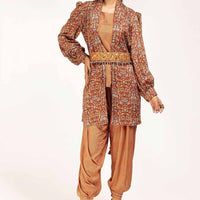 Linen Orange Unstitched Suit - Gul Ahmed