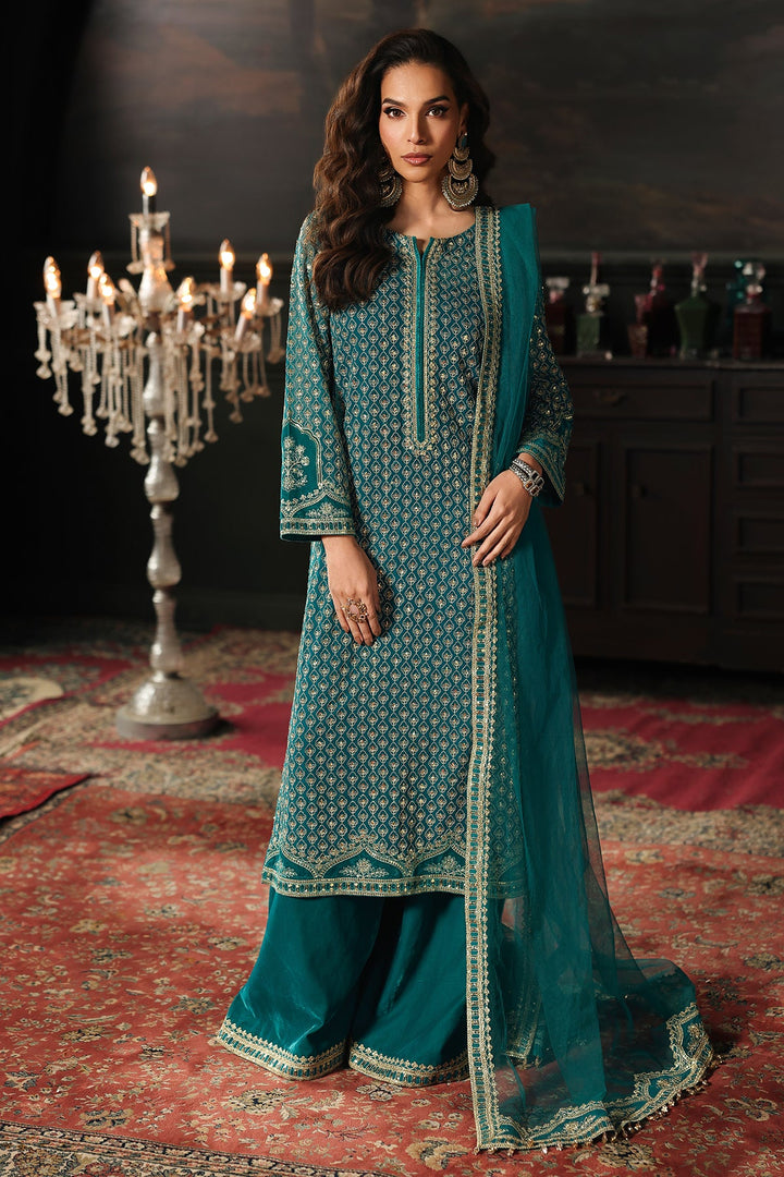 Chiffon Zinc Stitched Suit - Charizma