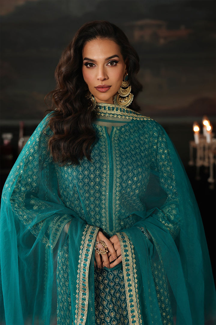 Chiffon Zinc Stitched Suit - Charizma