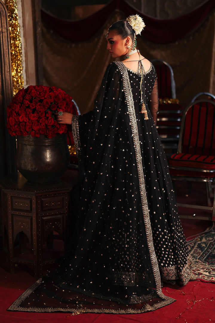 Embroidered Chiffon Black Stitched Suit - Charizma