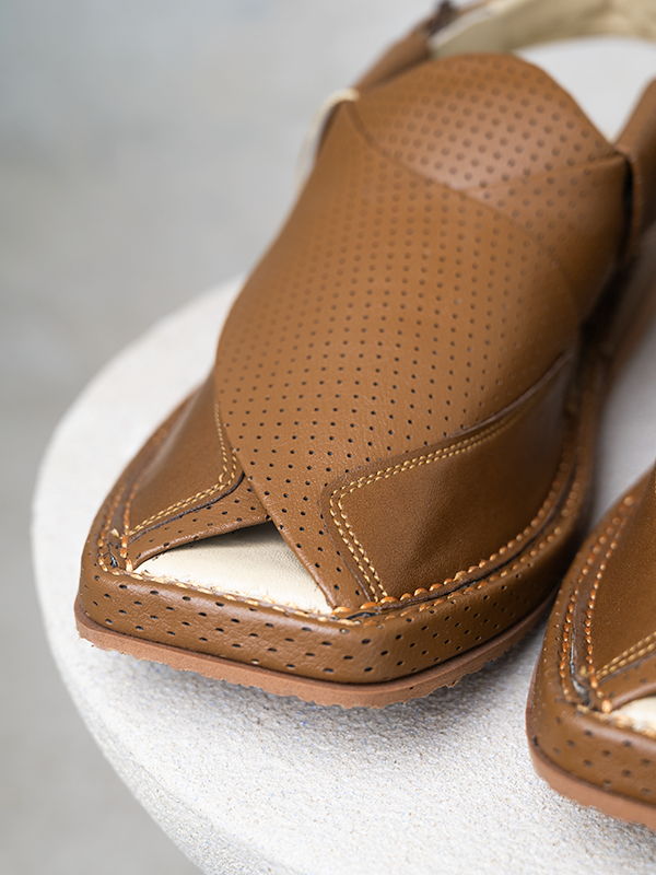 Peshawari Chappal - Brown - Jiah