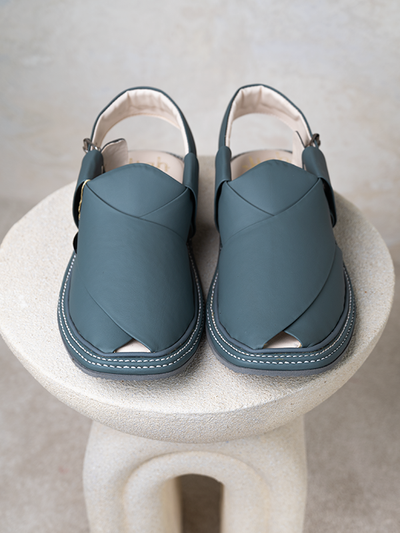 Peshawari Chappal - Grey - Jiah