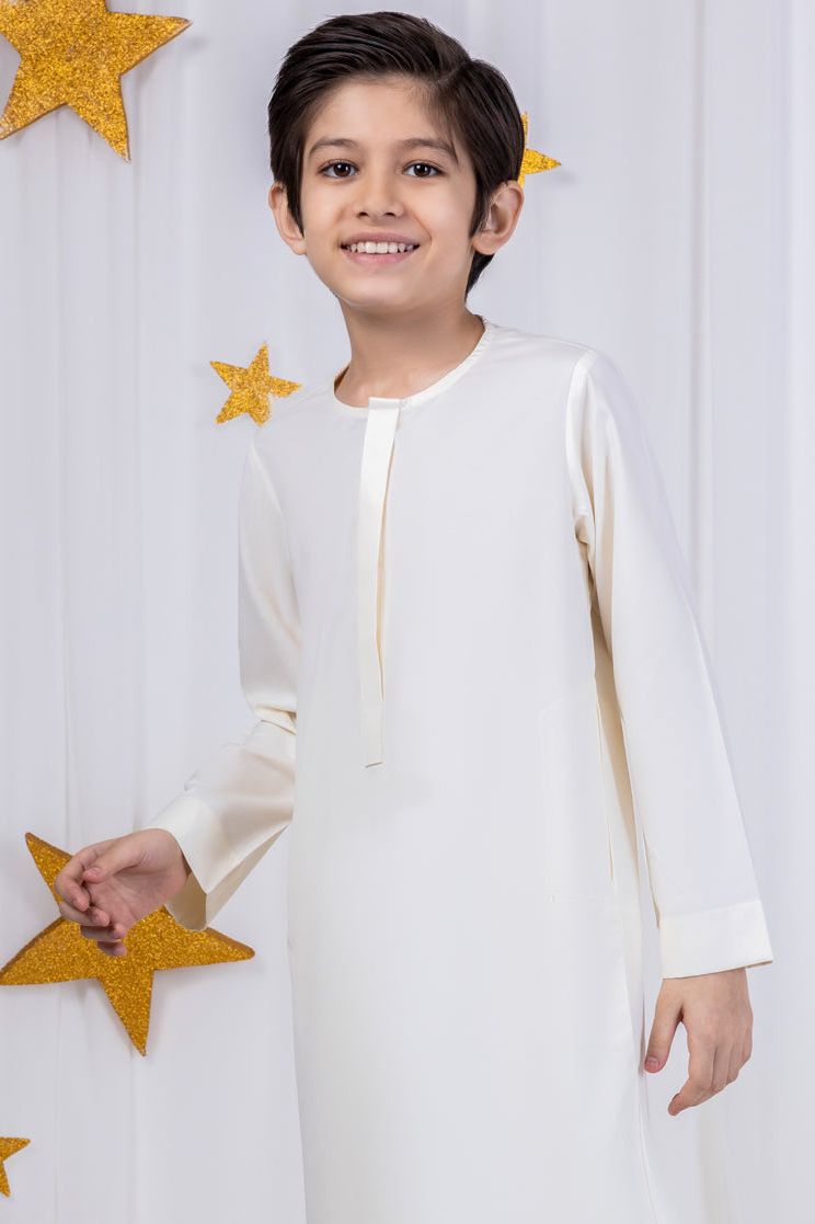 Blended White Jubba - J. Junaid Jamshed
