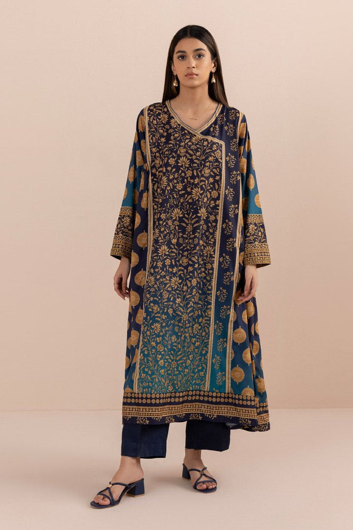 Blended Grip Dark Blue Kurti - Sapphire