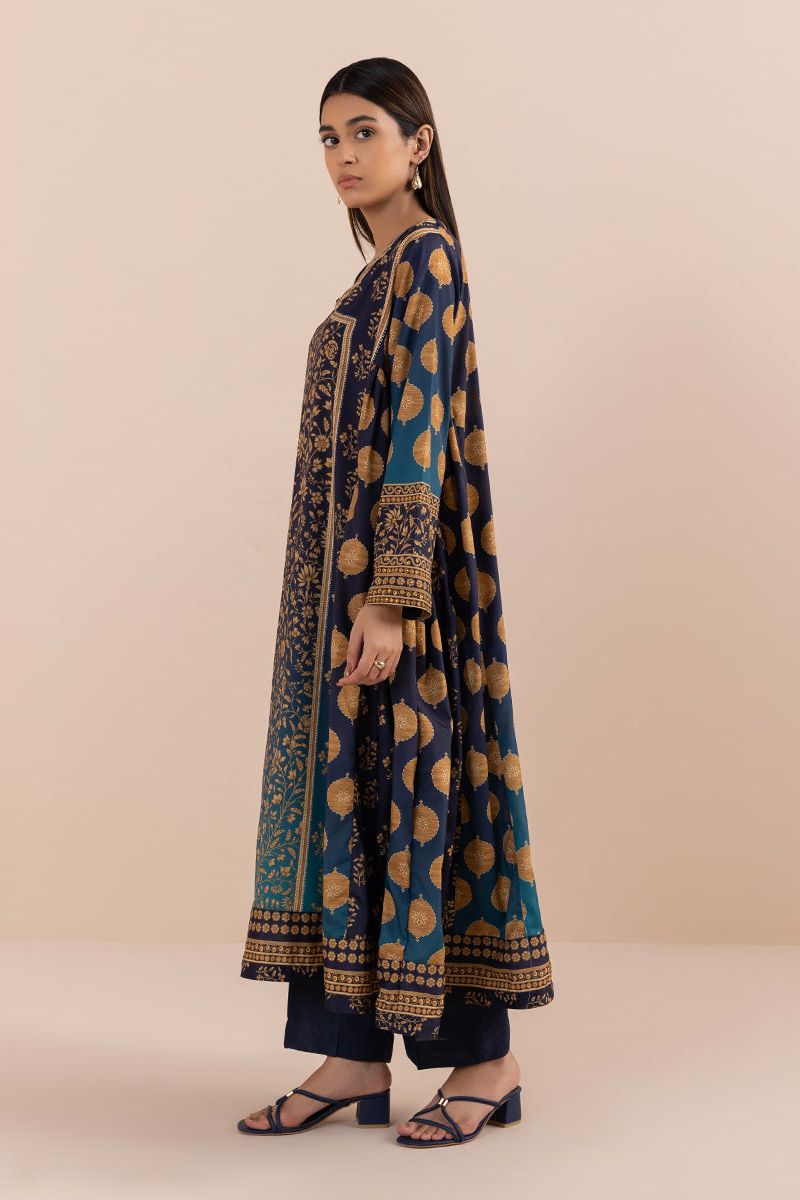 Blended Grip Dark Blue Kurti - Sapphire