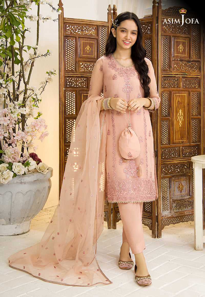 Organza Rose 3 Piece Suit - Asim Jofa