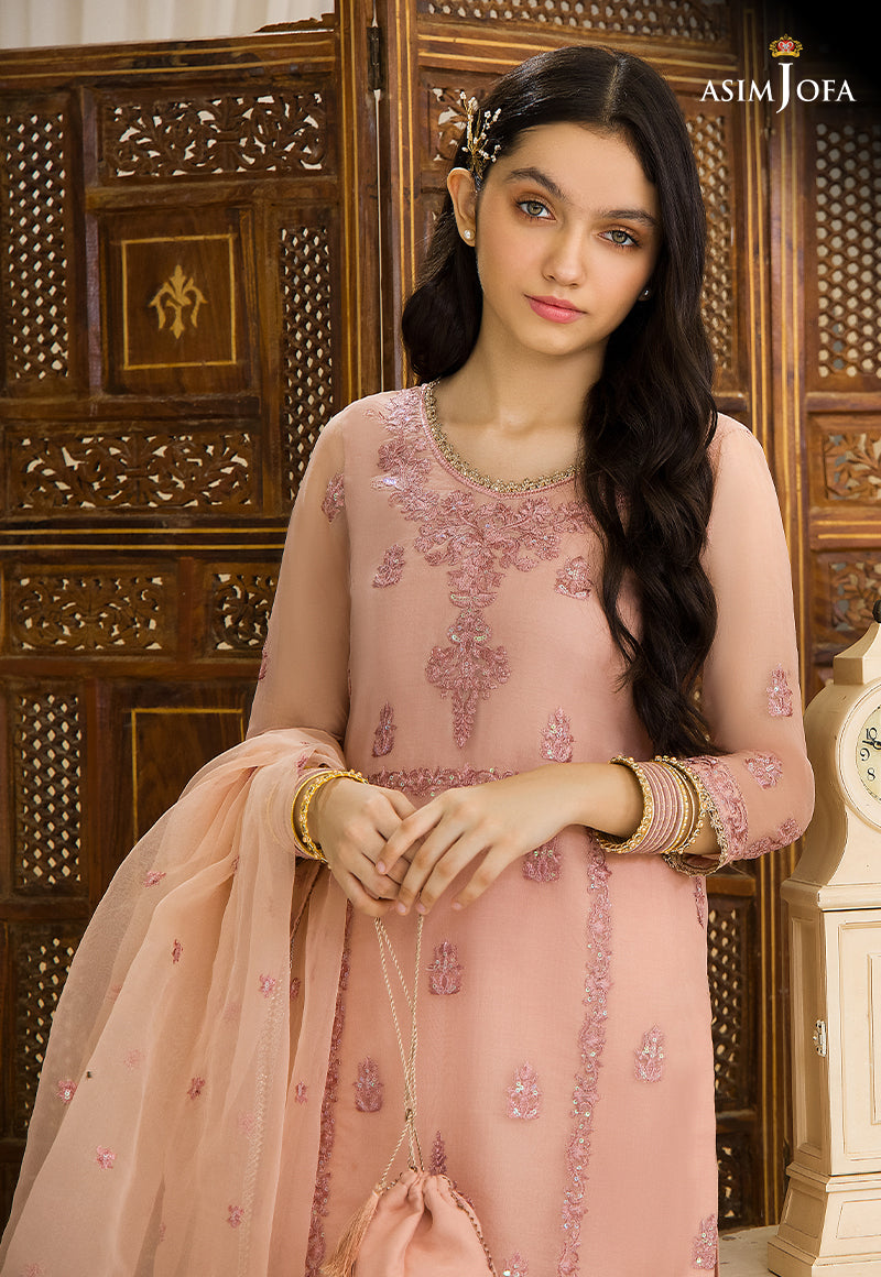 Organza Rose 3 Piece Suit - Asim Jofa