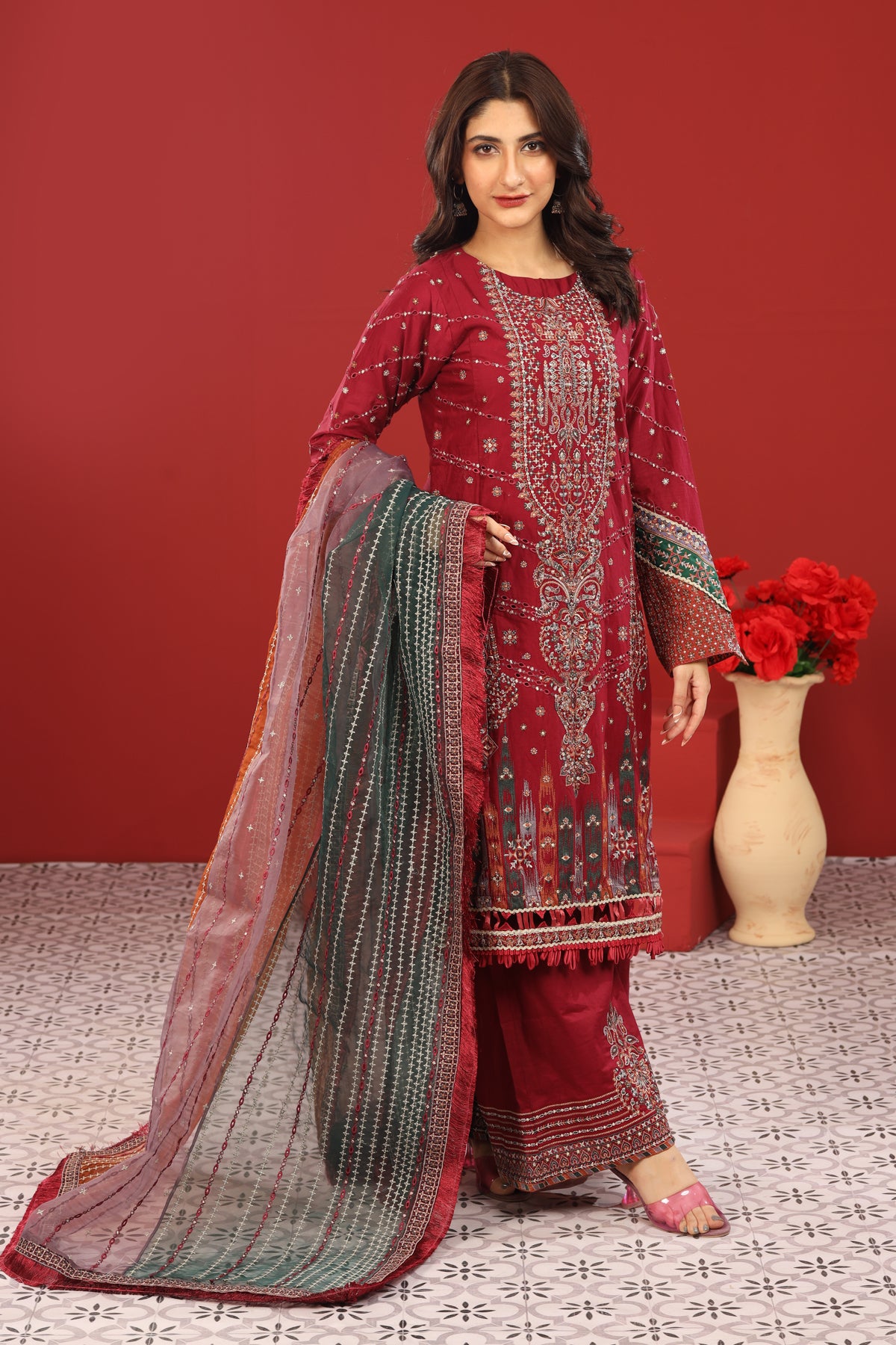 Gulposh 3 Piece Suit Shahkaar Festive - Jazmin