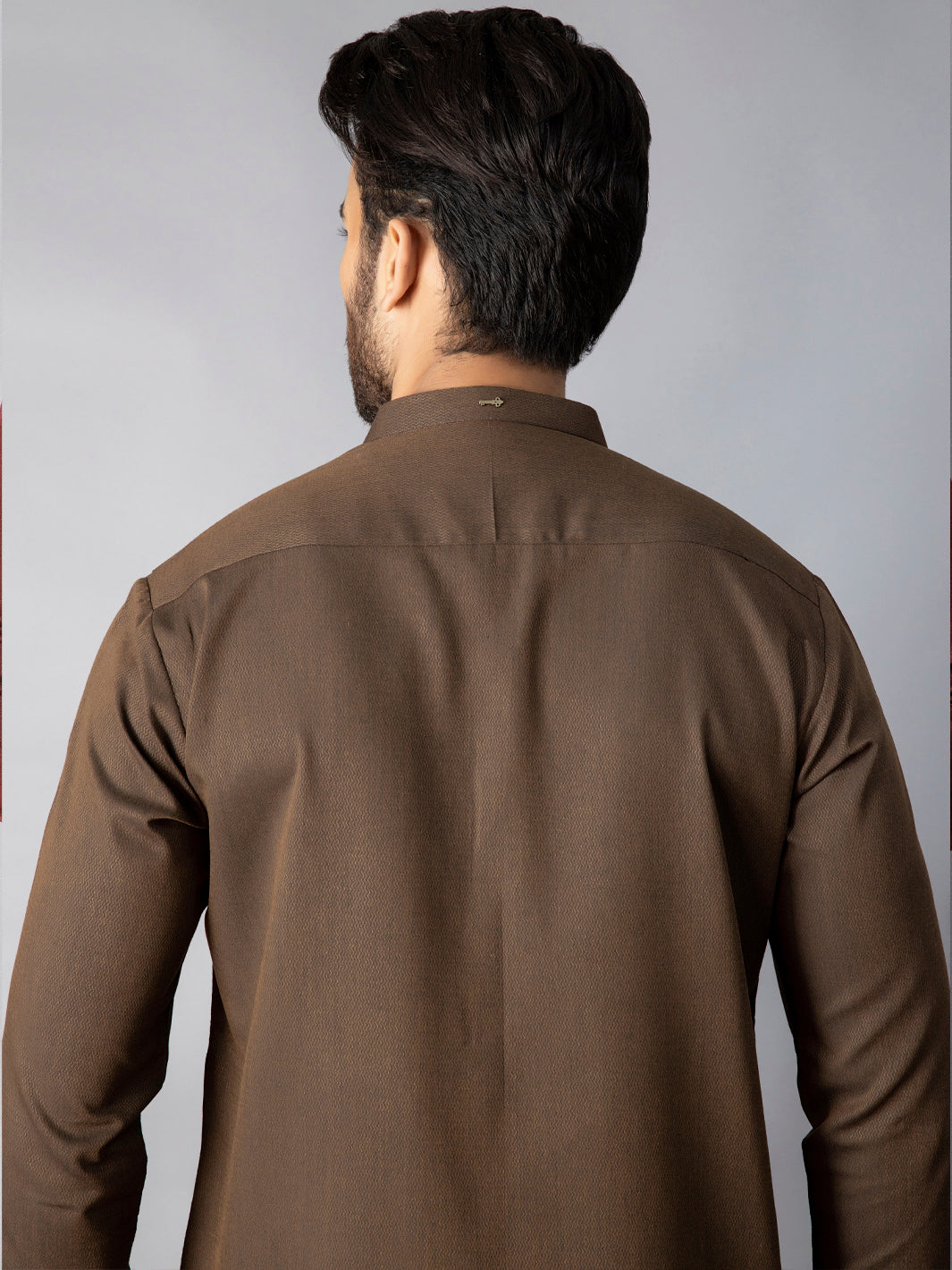 Polyester Viscose Brown Kurta - Almirah