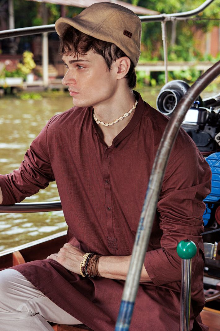 Cotton Rust Red Kurta - Almirah