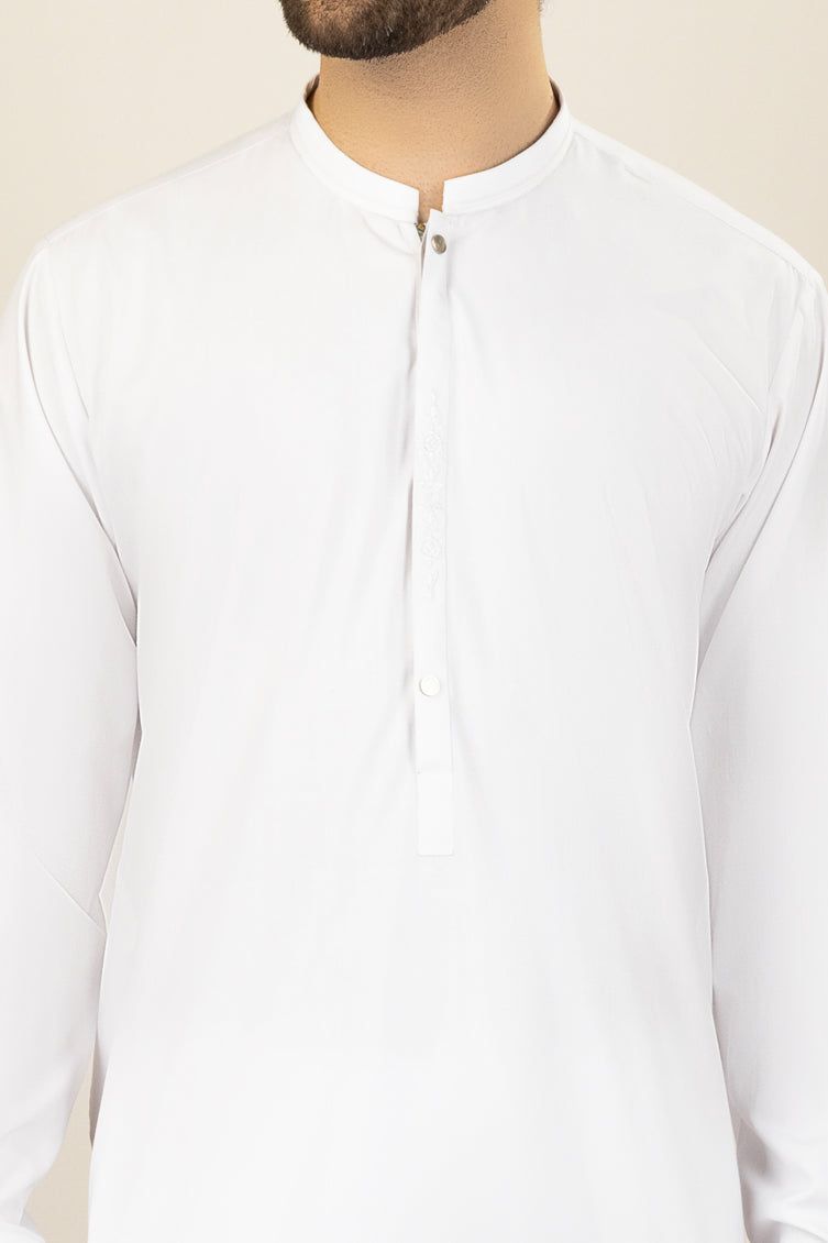 Blended White Jubba - J. Junaid Jamshed