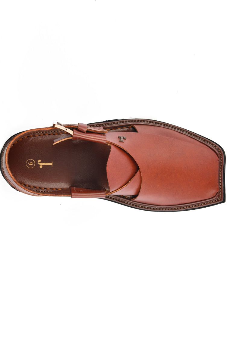 High Chrome Maroon Peshawari Chappal - J. Junaid Jamshed