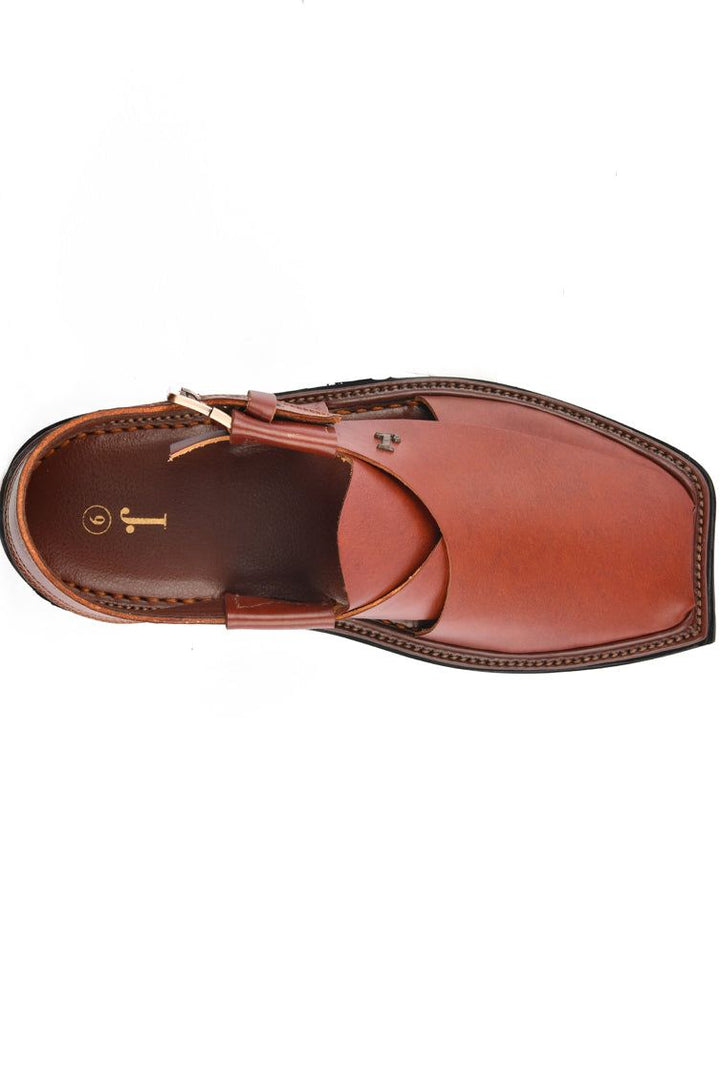 High Chrome Maroon Peshawari Chappal - J. Junaid Jamshed