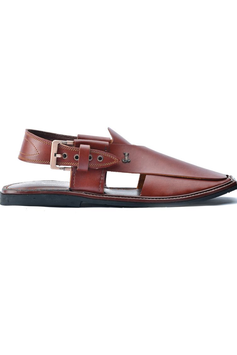 High Chrome Maroon Peshawari Chappal - J. Junaid Jamshed
