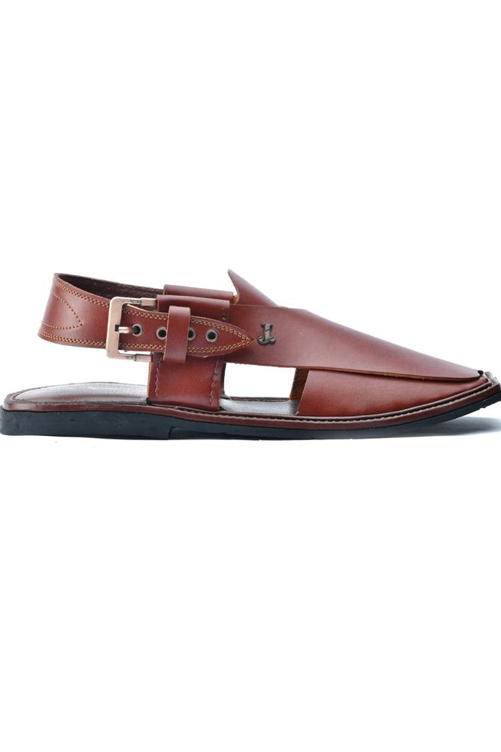 High Chrome Maroon Peshawari Chappal - J. Junaid Jamshed