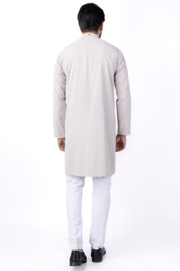 Blended Sand Brown Kurta - Almirah