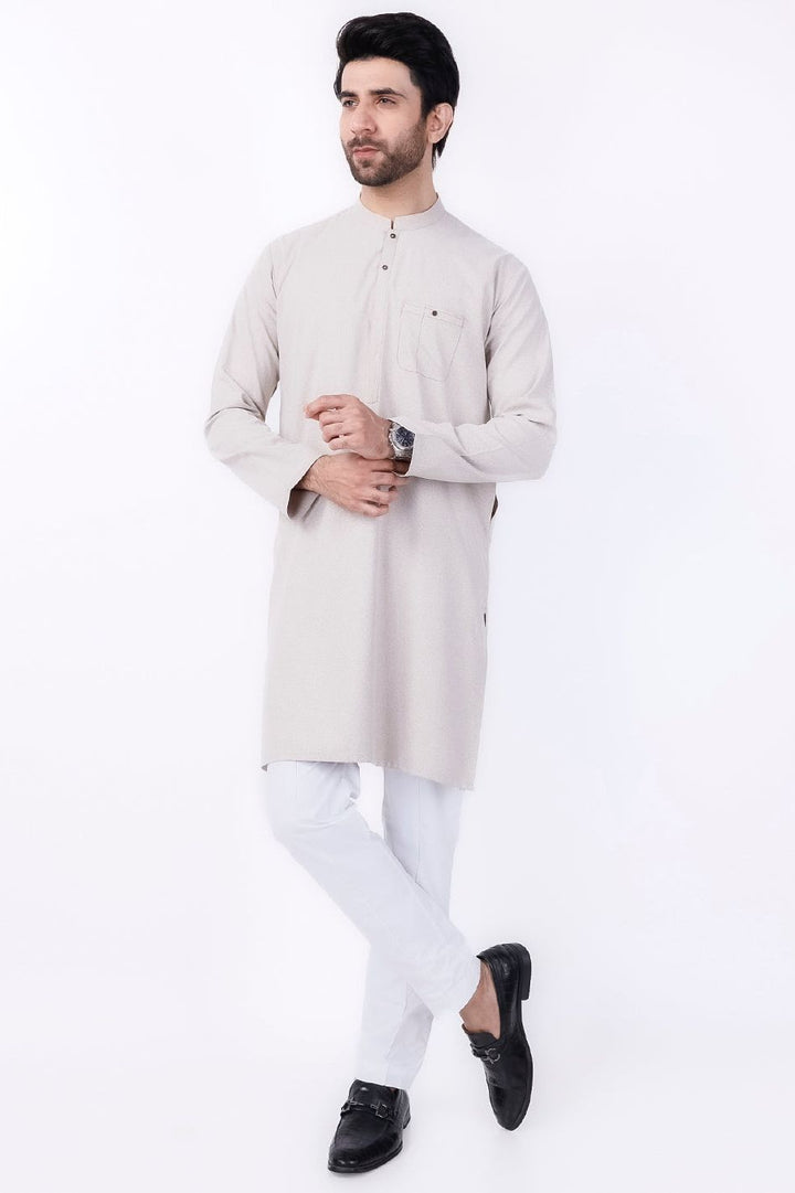 Blended Sand Brown Kurta - Almirah