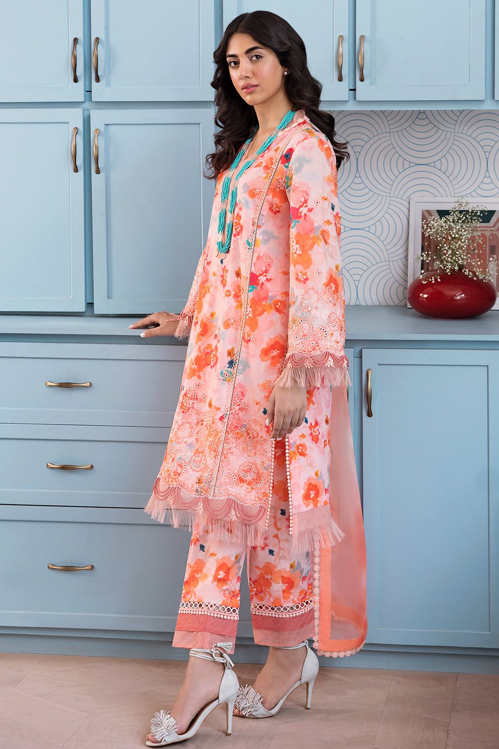 Coral Crush 3 Piece Suit - Afrozeh Printkari Lawn Collection