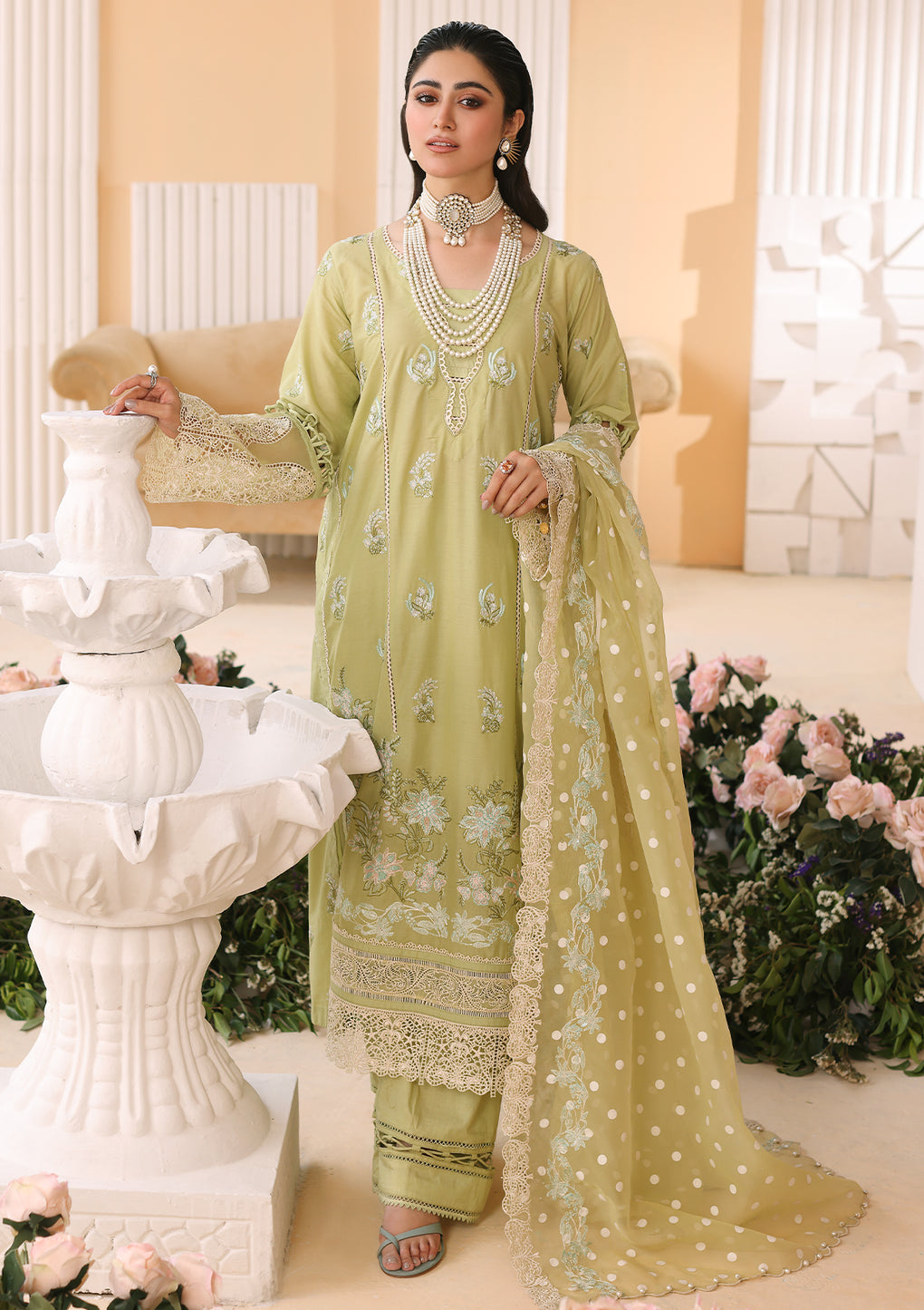 ELP-04A Limelush - Elaf Premium Lawn Collection