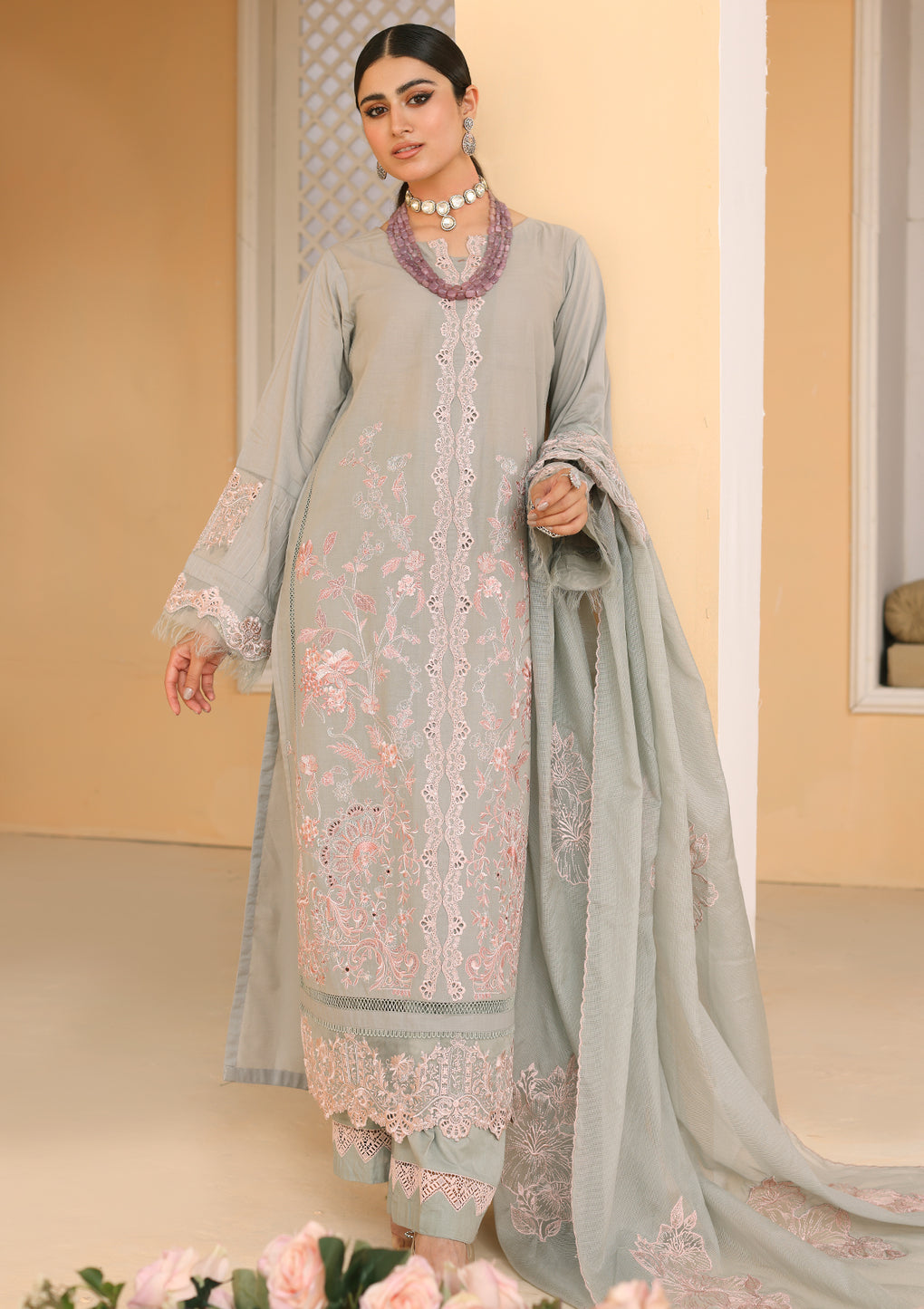 ELP-08B Misty - Elaf Premium Lawn Collection