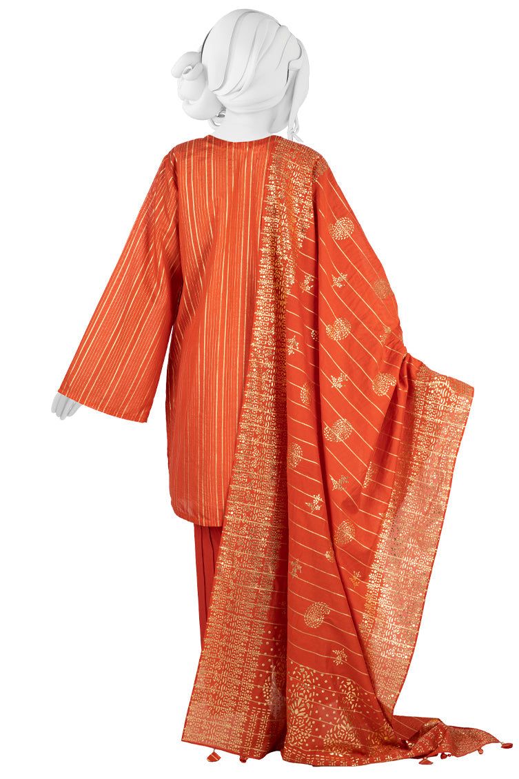 Maahru White 3 Piece Suit - J. Junaid Jamshed