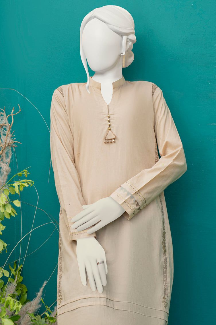 Beige Ladies Kurti  -  J. Junaid Jamshed