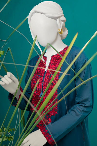 Blue Ladies Kurti  -  J. Junaid Jamshed