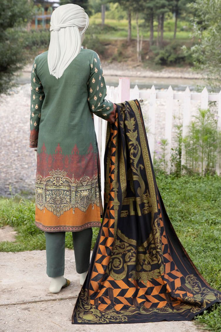 Green Cambric 3 Piece Stitched - J. Junaid Jamshed