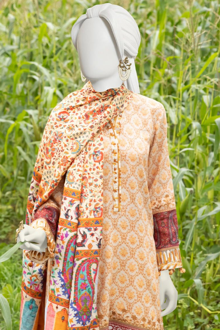 Viscose Beige Ladies 3 Piece Suit  -  J. Junaid Jamshed