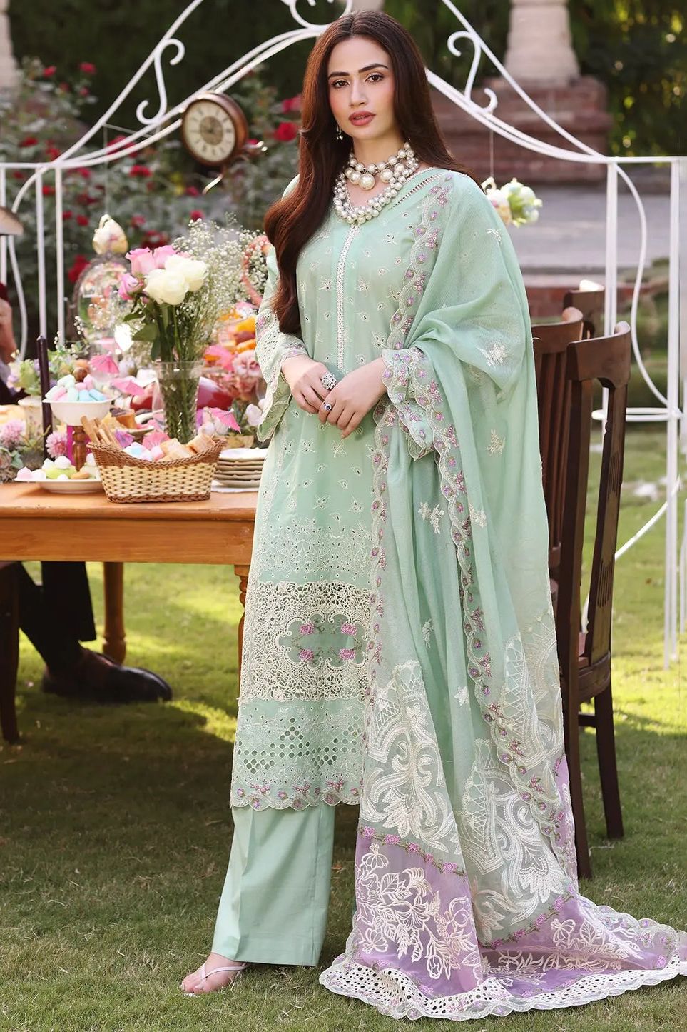 Alice 3 Piece Suit - Elaf Chikankari Collection