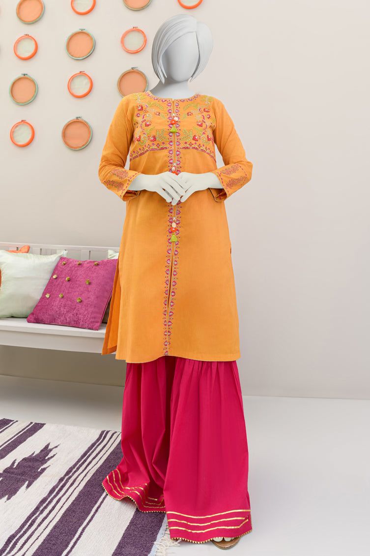 Lawn Mustard Kurti - J. Junaid Jamshed