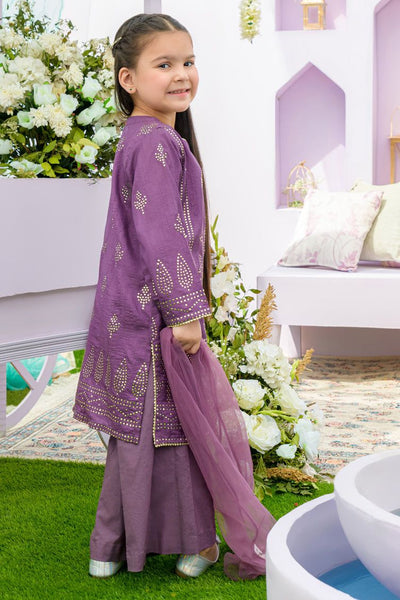 Chunri Purple 3 Piece Suit - J. Junaid Jamshed