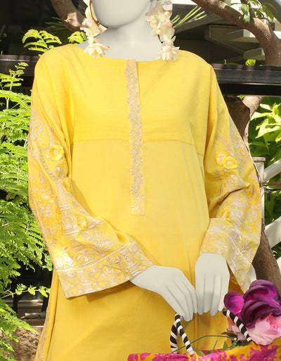 Lawn Yellow 2 Piece Suit - J. Junaid Jamshed