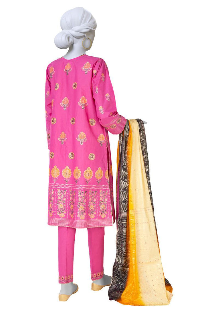 Lawn Pink 3 Piece Suit - J. Junaid Jamshed