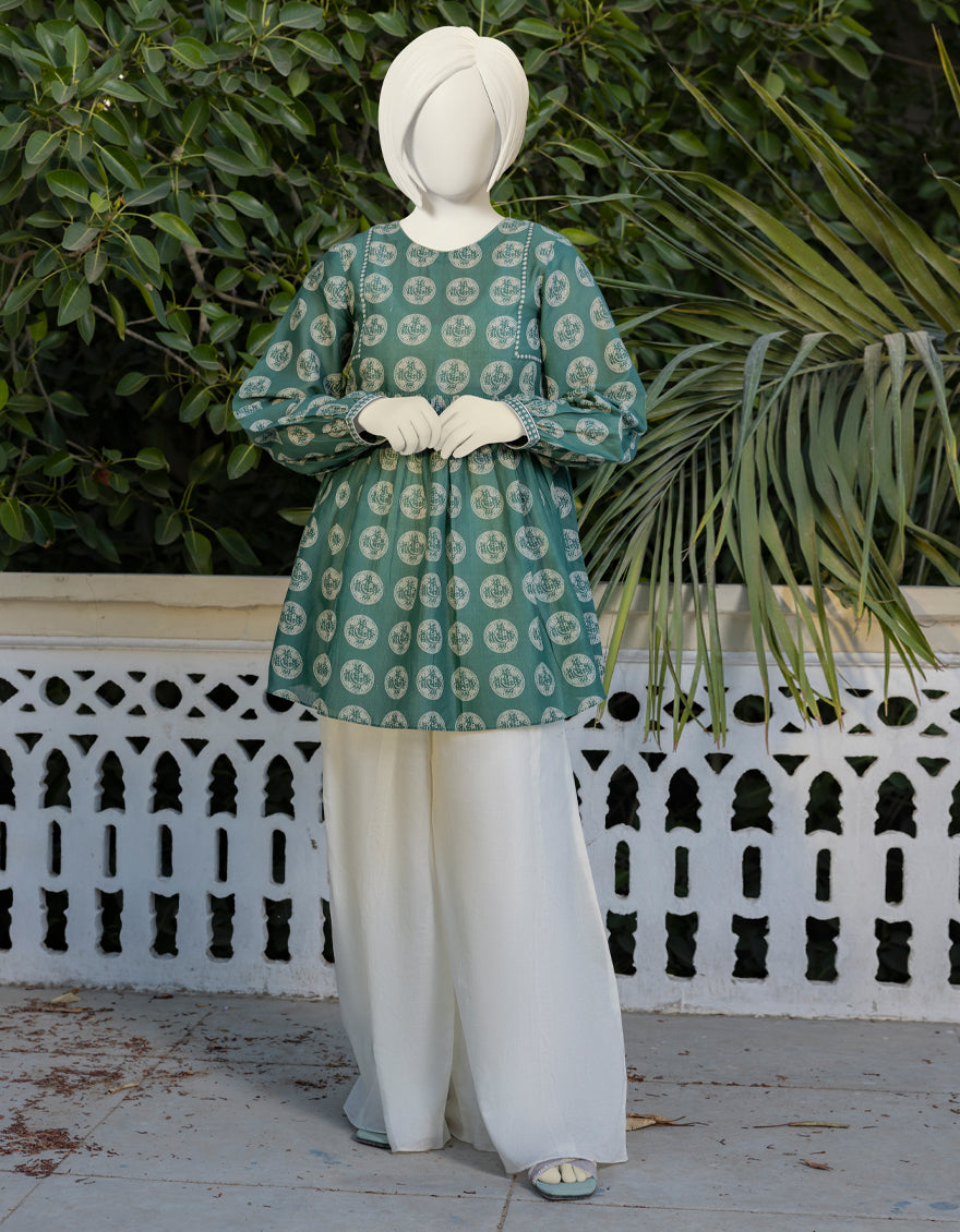 Lawn Dark Green Kurti - J. Junaid Jamshed