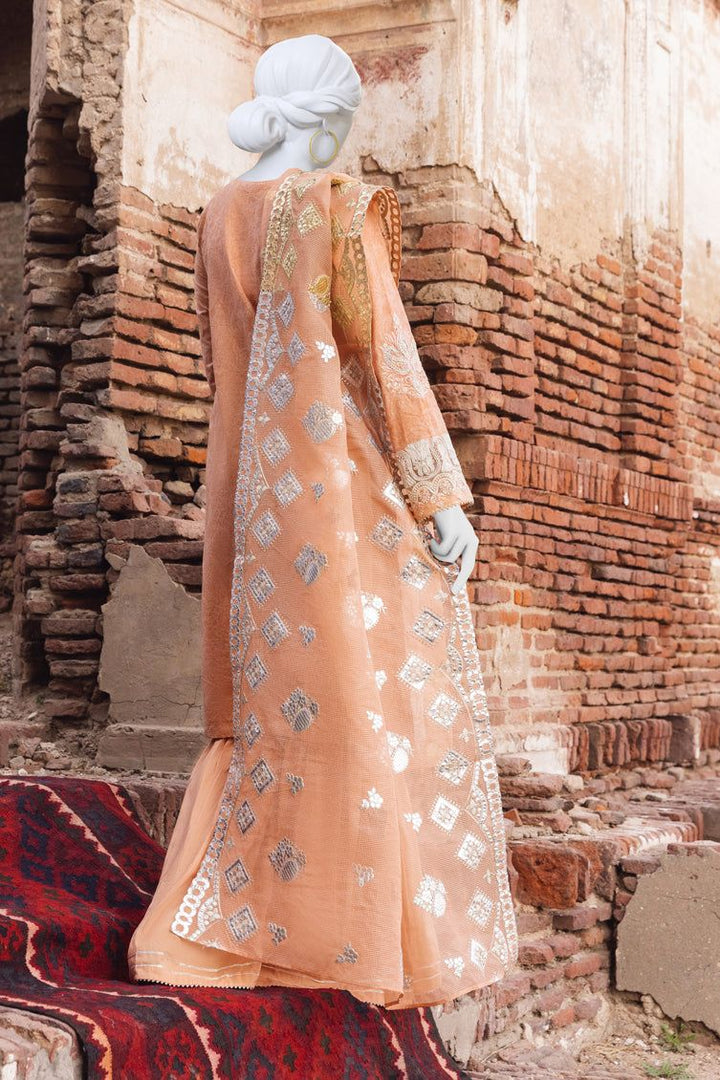 Lawn Peach 3 Piece Suit - J. Junaid Jamshed