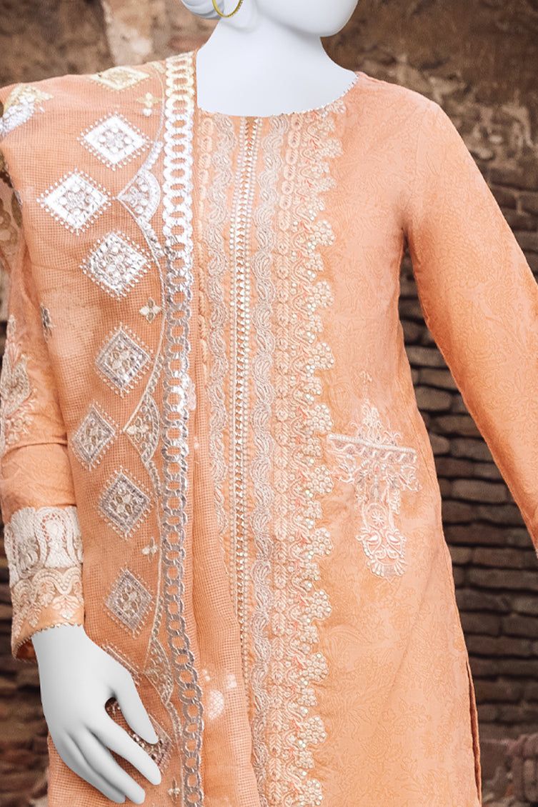 Lawn Peach 3 Piece Suit - J. Junaid Jamshed