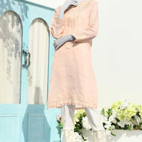 Silk Pink Kurti - J. Junaid Jamshed