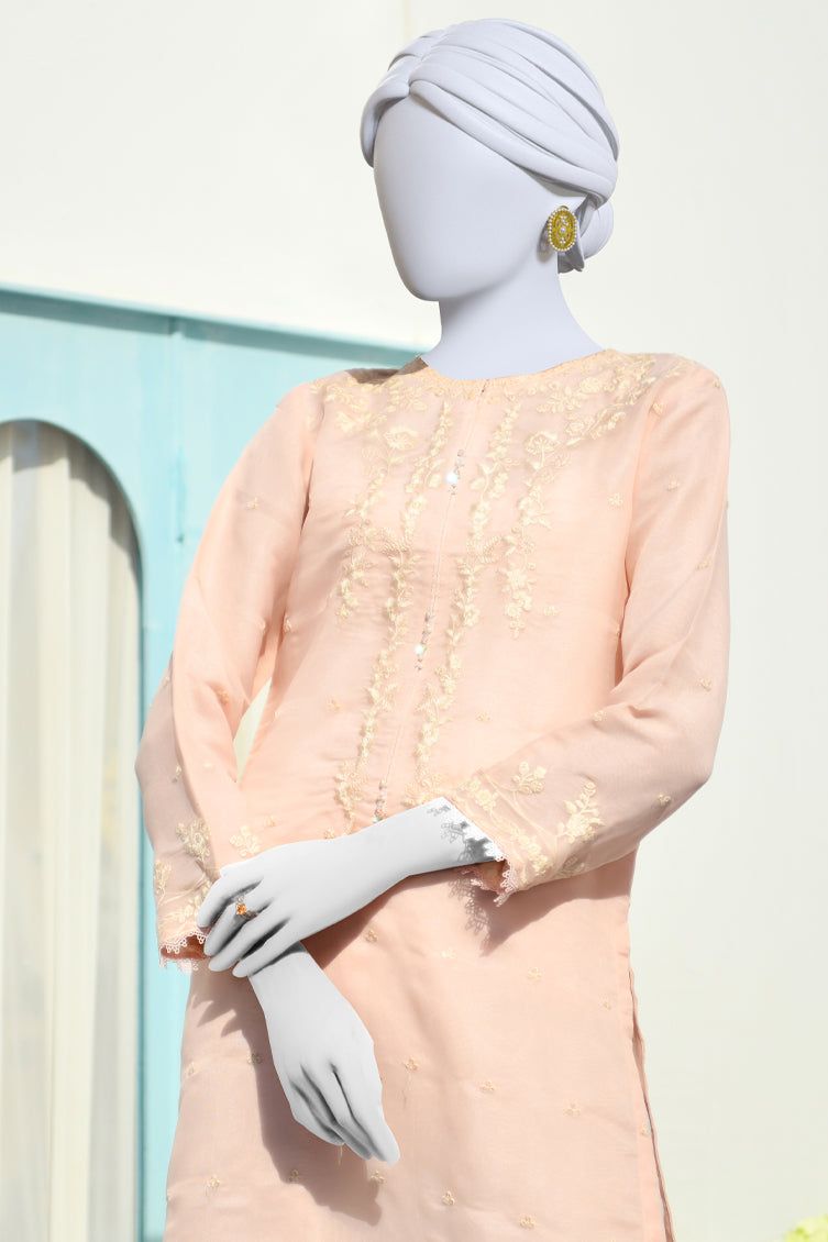 Silk Pink Kurti - J. Junaid Jamshed