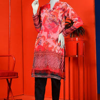 Organza Pink Kurti - J. Junaid Jamshed